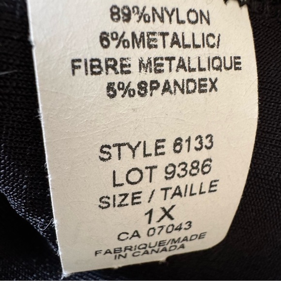 NWT Nicole Miller Gold Metallic Long Sleeve Shift Dress Women's 1X - Picture 7 of 8